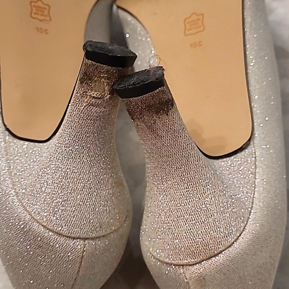 Silver/champagne sparkly 2 inch heels - Picture 4 of 4